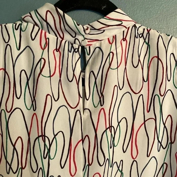 MM Lafleur women’s top - sleeveless - cowell neck - abstract pattern - colorful - Picture 8 of 9